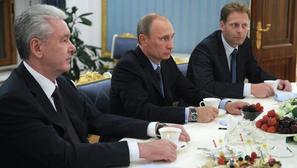 Встреча Владимира Путина с Сергеем Собяниным и московскими учителями