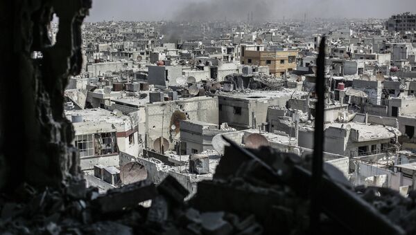 Вид на город Хомс в Сирии. Архивное фото