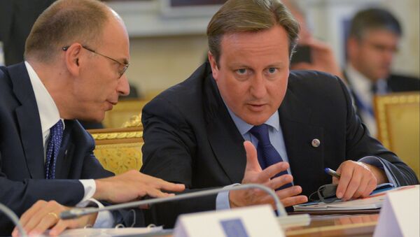 Премьер-министр Великобритании Дэвид Кэмерон  на саммите Группы двадцати