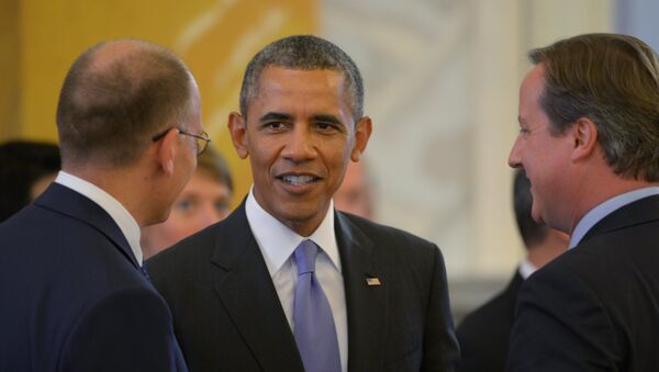 Барак Обама, Энрико Летта и  Дэвид Кэмерон на саммите Группы двадцати