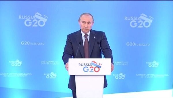 Путин о встрече с Обамой на саммите G20, конфликте в Сирии и Сноудене