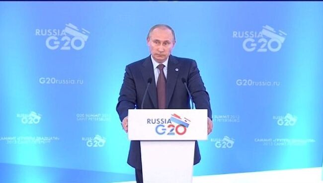 Путин о встрече с Обамой на саммите G20, конфликте в Сирии и Сноудене