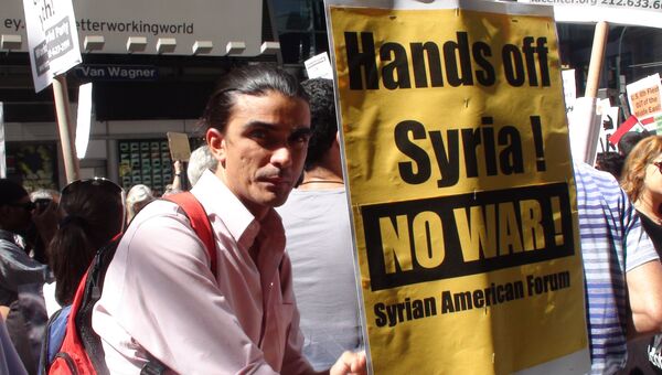 Протесты в Нью-Йорке против войны с Сирией, архивное фото