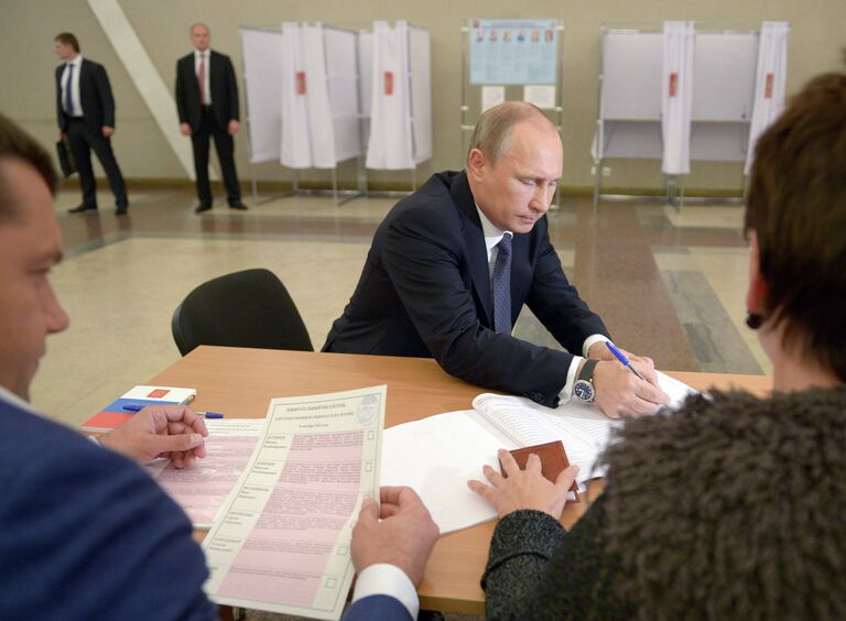 Голосование Владимира Путина на выборах мэра Москвы.