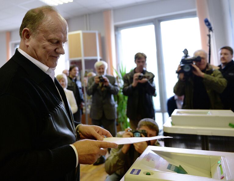 Голосование Г.Зюганова на выборах мэра Москвы