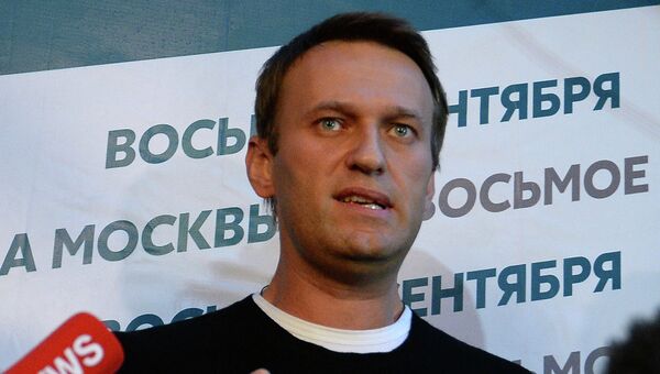 Кандидат в мэры Москвы от партии РПР-ПАРНАС Алексей Навальный