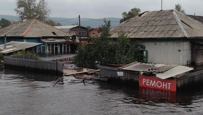 Во время паводка в Комсомольске-на-Амуре