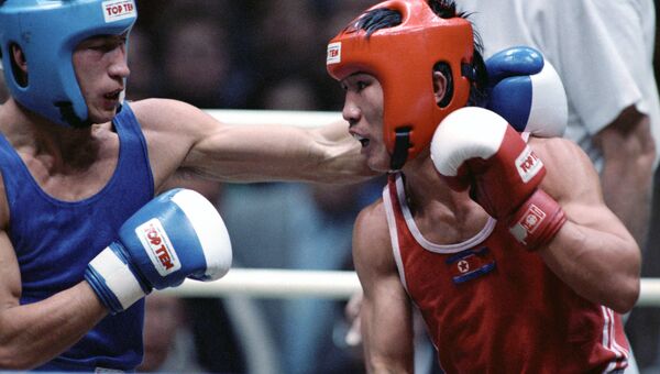 Ю.Арбачаков, чемпион мира по боксу, архивное фото