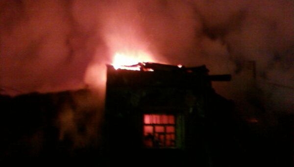 Пожар в психоневрологического интерната Оксочи в деревне Лука