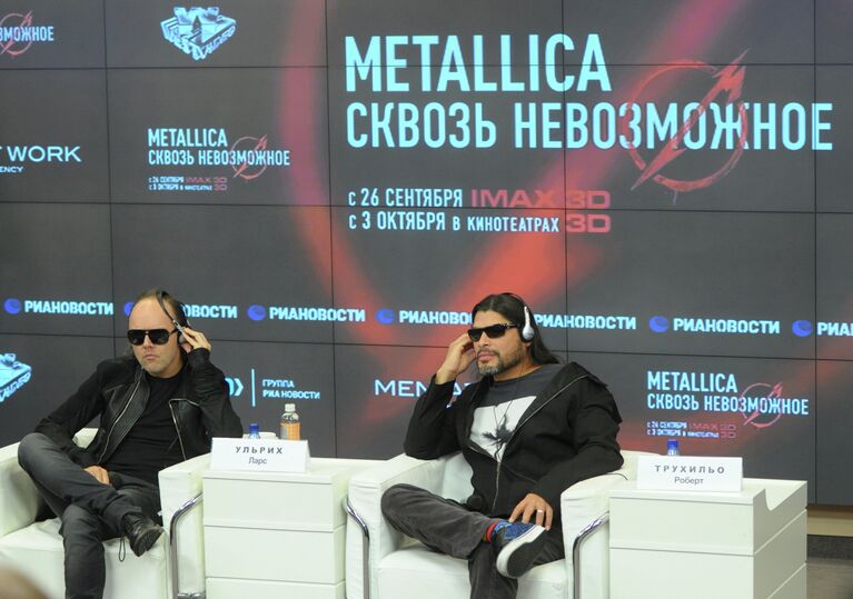 Пресс-конференция группы Metallica в РИА Новости