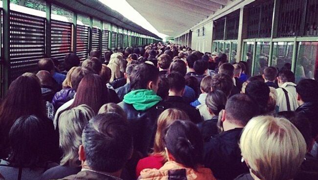 На фиолетовой линии московского метро произошел сбой в движении поездов, архивное фото