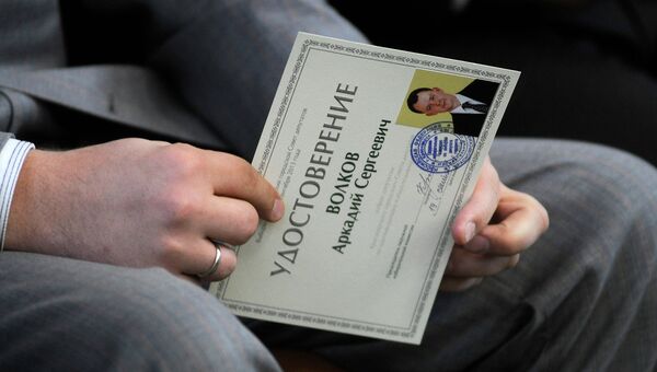 Вручение мандатов избранным депутатам нового созыва городского совета Красноярска, событийное фото