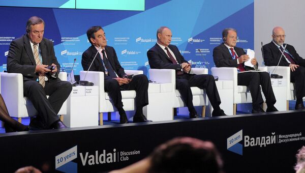 В.Путин на заседании дискуссионного клуба Валдай, фото с места события