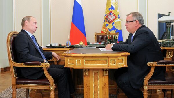 Встреча В.Путина с А.Костиным