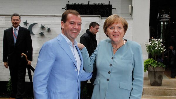 Дмитрий Медведев и Ангела Меркель. Архивное фото