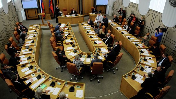 Заседание горсовета Красноярска, фото из архива