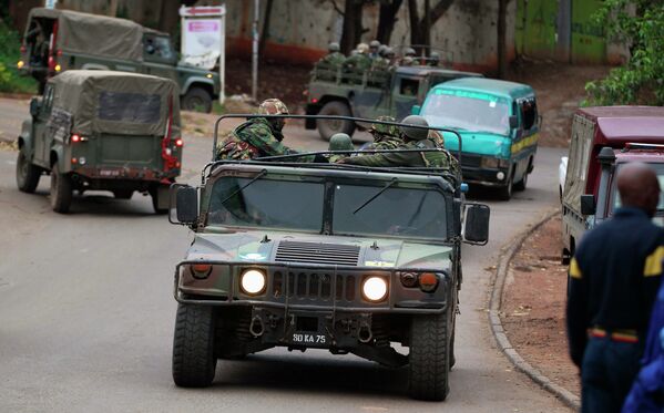 Военные у торгового центра в Найроби