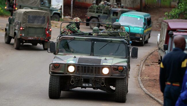 Военные у торгового центра в Найроби