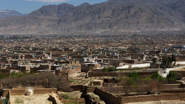 Вид на город Кветта, Пакистан.Архивное фото