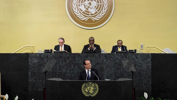 Выступление президента Франции Франсуа Олланда на Генассамблее ООН