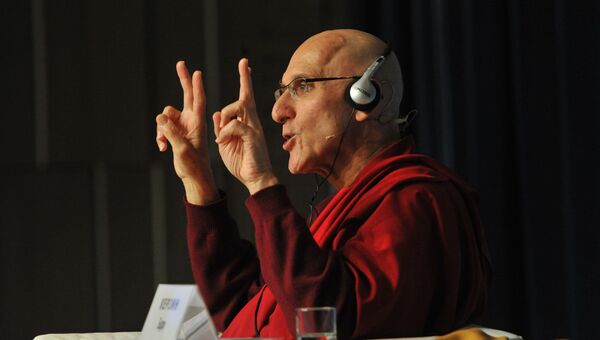 Лекция буддийского монаха и ученого Барри Керзина, фото с места события