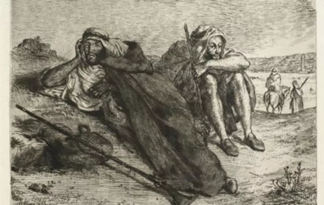 Эжен Делакруа. Арабы из Орана. 1847