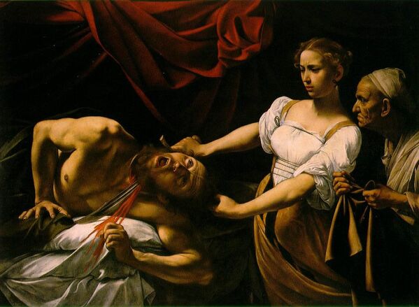 Караваджо Юдифь, убивающая Олоферна. ок.1598-1599