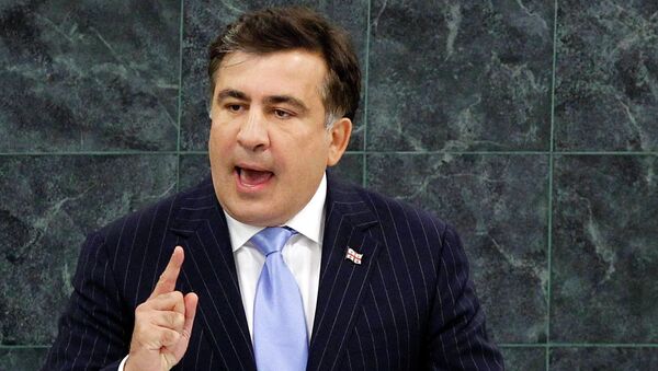 Михаил Саакашвили выступает на 68-й Генасамблее ООН. Фото с места события
