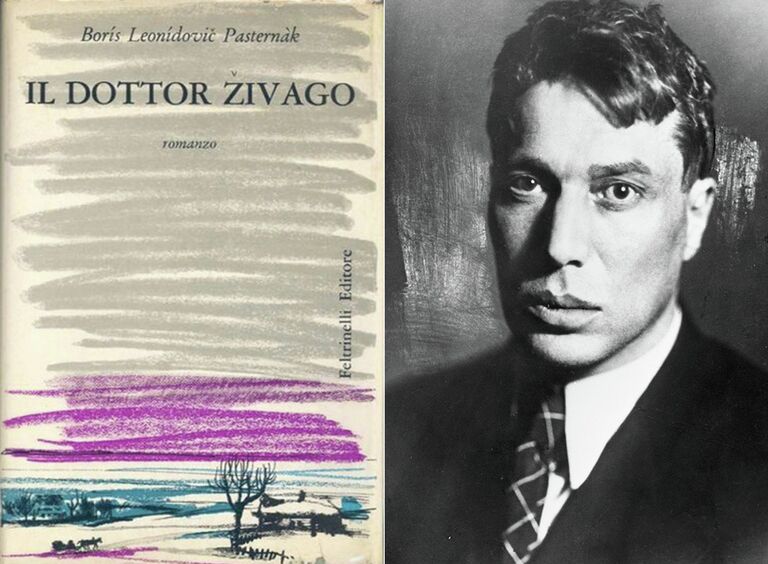 Книга Доктор Живаго 1957 года издания и автор книги, Борис Пастернак