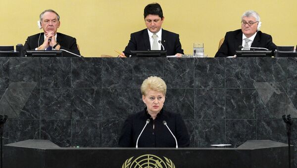 Глава Литвы Даля Грибаускайте на 68-й сессии Генеральной ассамблеи ООН