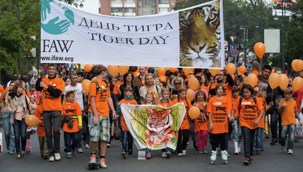День тигра во Владивостоке 29 сентября 2013 года. Фото с места события