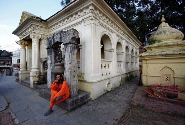 Садху в храме Пашупатинатх в Катманду