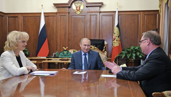 Встреча В.Путина с Т.Голиковой и С.Степашиным в Кремле