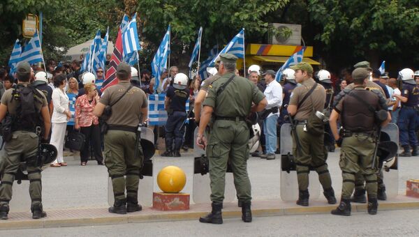 Митинг неонацистов возле Афинского суда, фото с места события