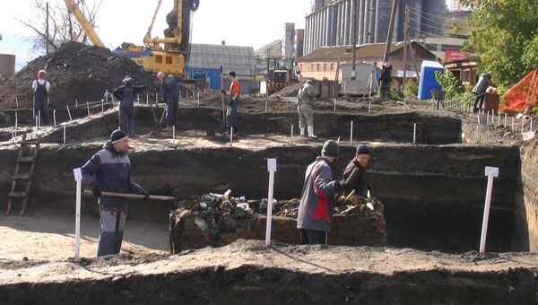 На раскопках в Красноярске нашли сумку с патронами времен гражданской