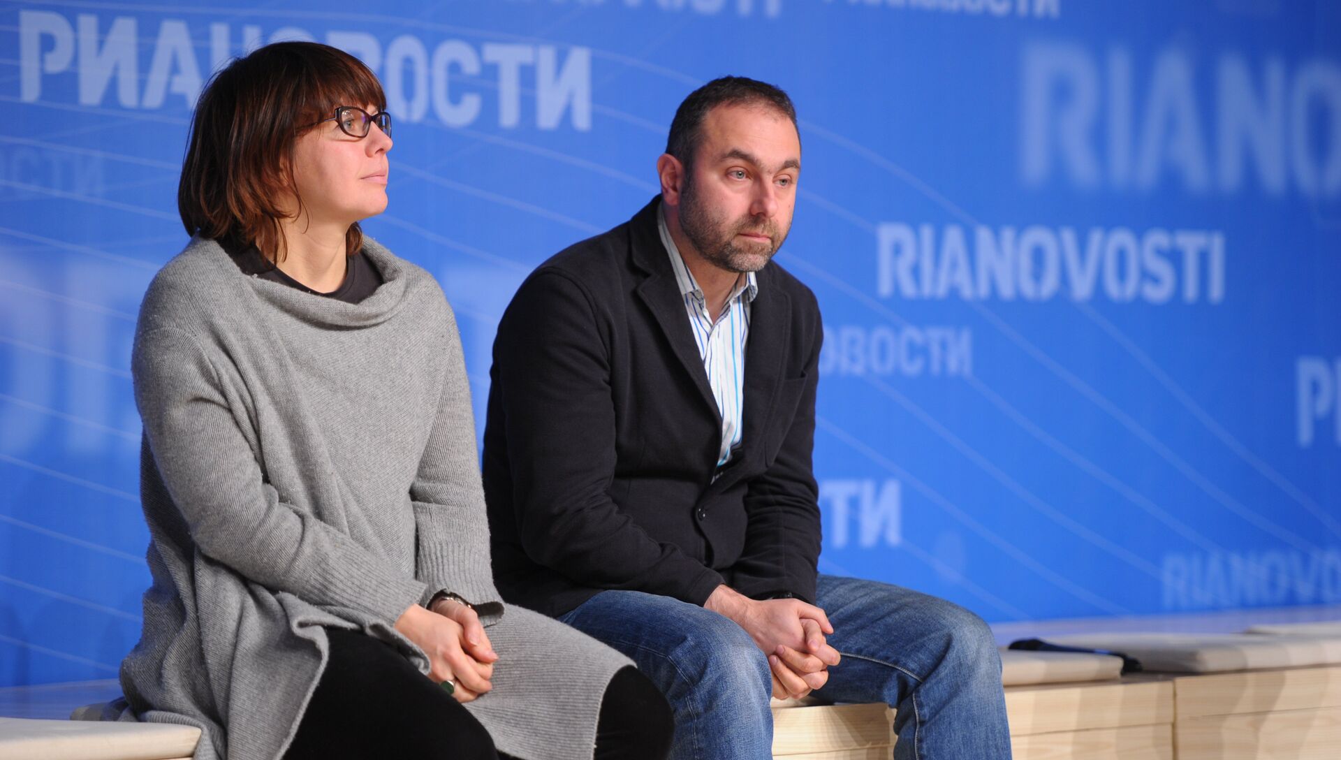 Фёкла Толстая и Михаил Калужский на Открытом показе - РИА Новости, 1920, 03.10.2013