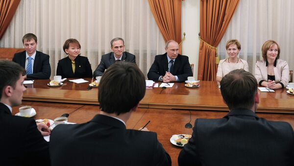 В.Путин встретился с лауреатами конкурса Учитель года России–2013