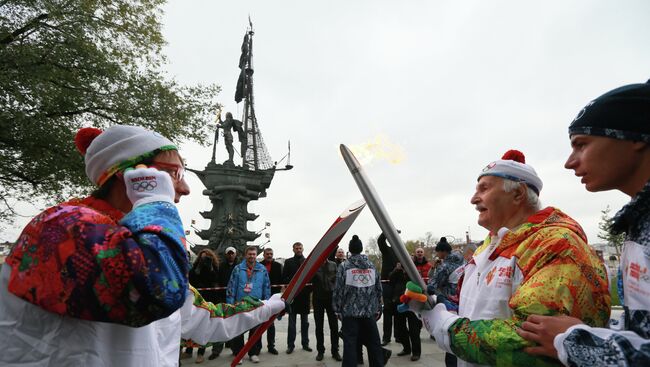 Эстафета Олимпийского огня. Москва. День 1