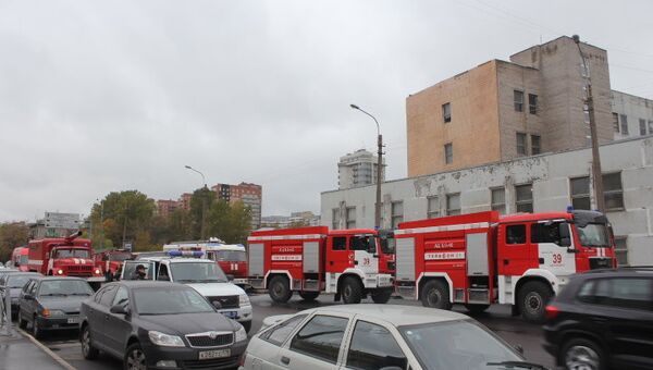 Пожар в здании филиала Российской таможенной академии в Петербурге