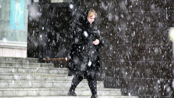 Первый снег в Новосибирске, архивное фото