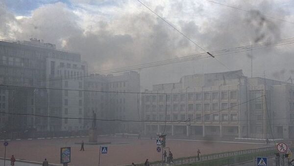 Пожар в жилом доме в центре Санкт-Петербурга. Фото с места события