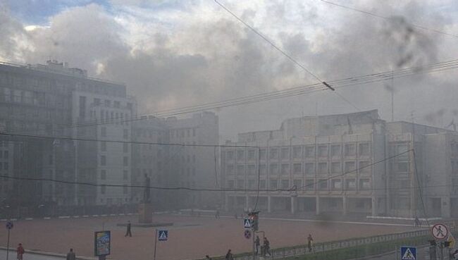 Пожар в жилом доме в центре Санкт-Петербурга. Фото с места события