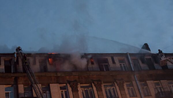 Пожар на Таврической улице в Петербурге. Фото с места событий