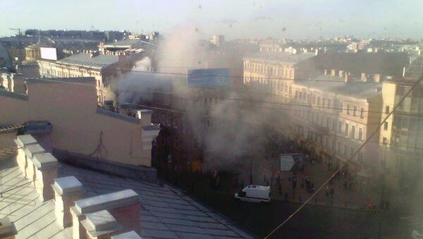 Пожар на Невском проспекте. Фото с места события