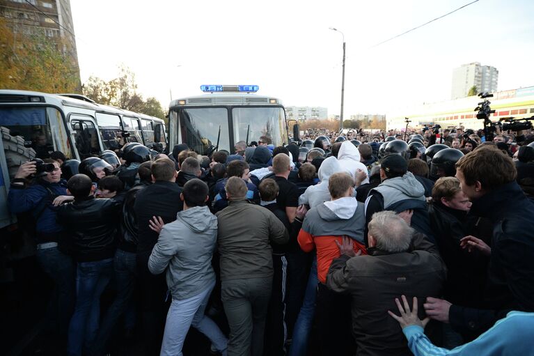 Беспорядки в московском районе Бирюлево