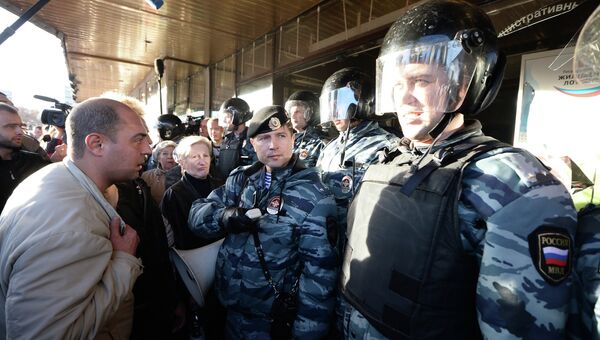 Во время беспорядков в московском районе Бирюлево