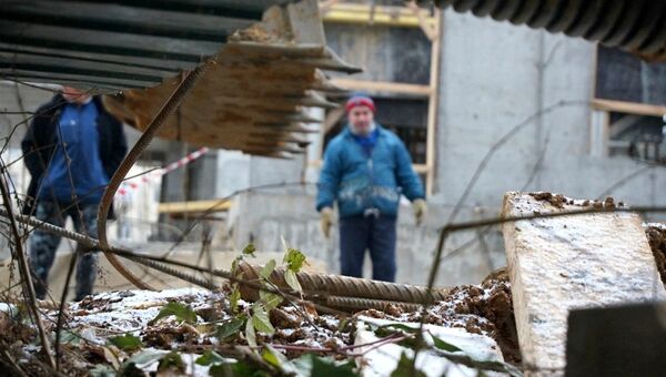 Обрушение стены дома в Екатеринбурге. Архивное фото