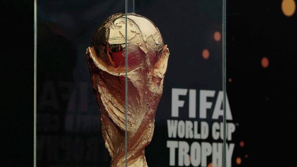 Трофей чемпионата мира по футболу. Архивное фото