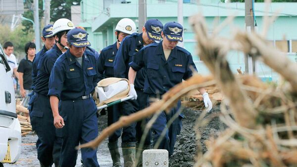 Последствия тайфуна в Японии, фото с места событий