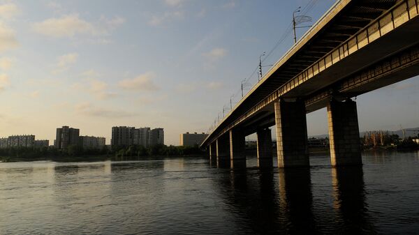 Октябрьский мост в Красноярске, фото после события